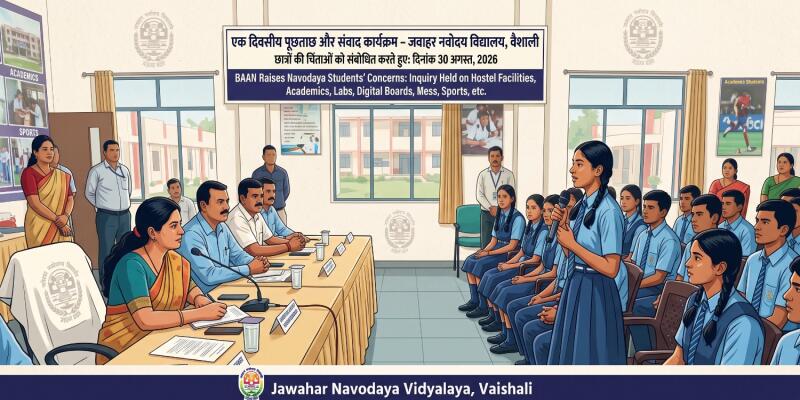 BAAN Raises Navodaya Students’ Concerns: Inquiry Program Held At JNV Vaishali